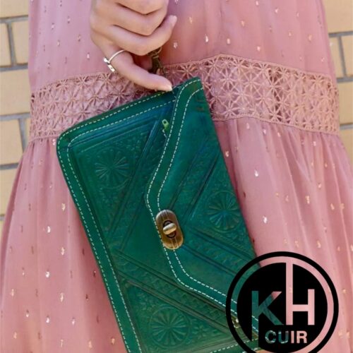 Pochette PRETY en cuir véritable